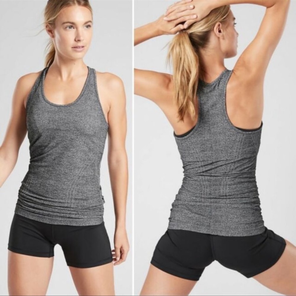 Athleta Speedlight Heather Tank in Spacedye Grey Heather